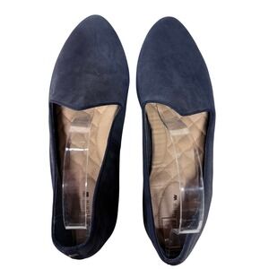 Birdies The Starling Navy Blue Suede Smoking Slipper Loafers Womens 10.5